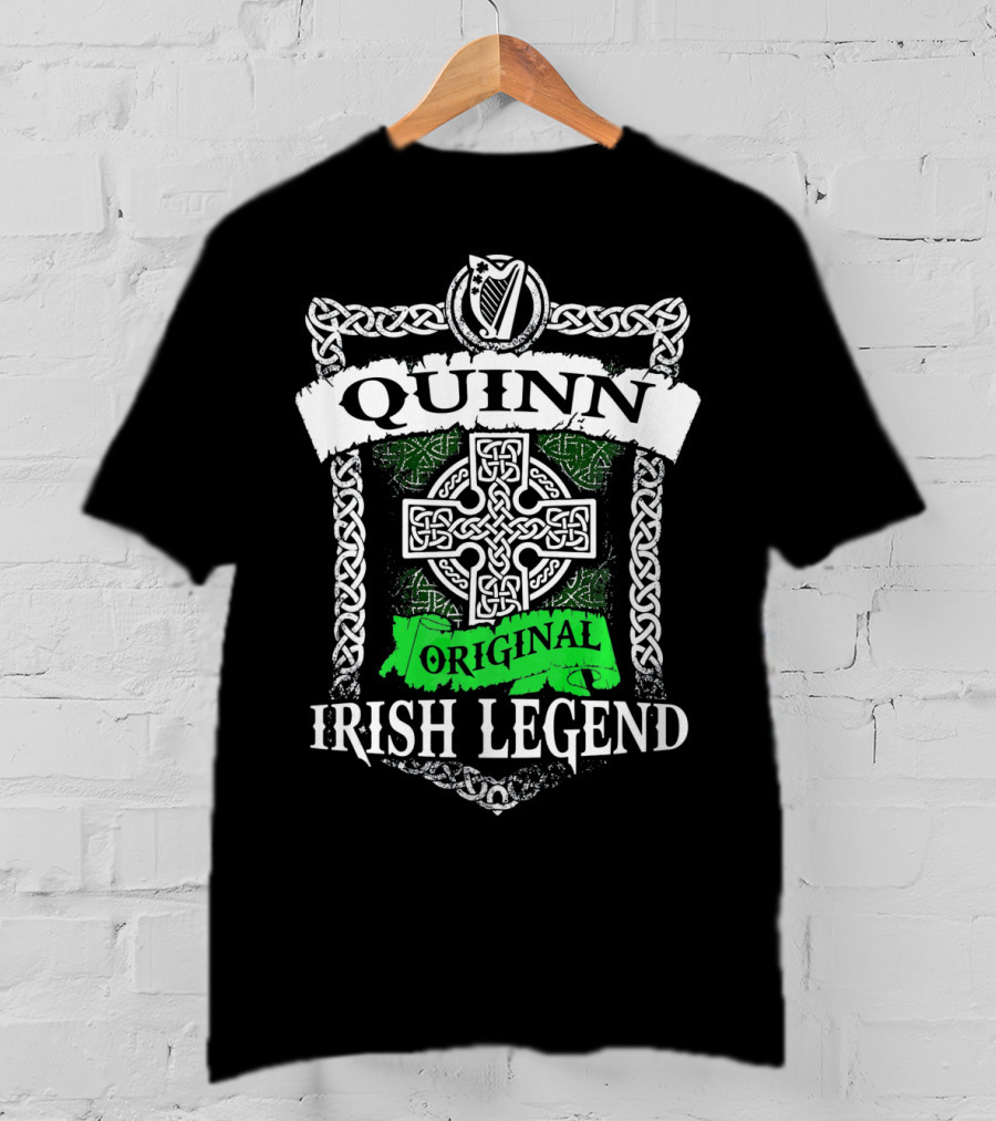QUINN Original Irish Legend Celtic Knot Cross T-Shirt