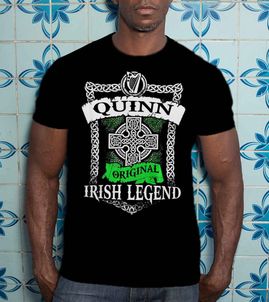 QUINN Original Irish Legend Celtic Knot Cross T-Shirt