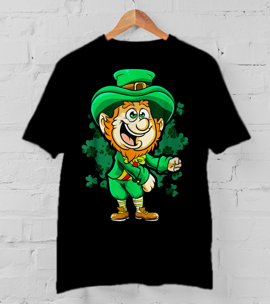 Leprechaun Floss Dance With Shamrocks For St Patricks Day T-Shirt