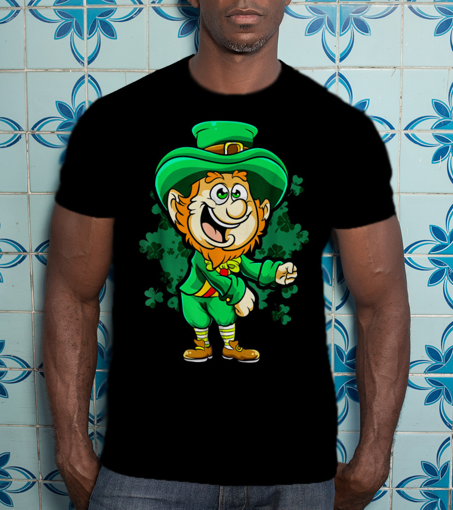 Leprechaun Floss Dance With Shamrocks For St Patricks Day T-Shirt