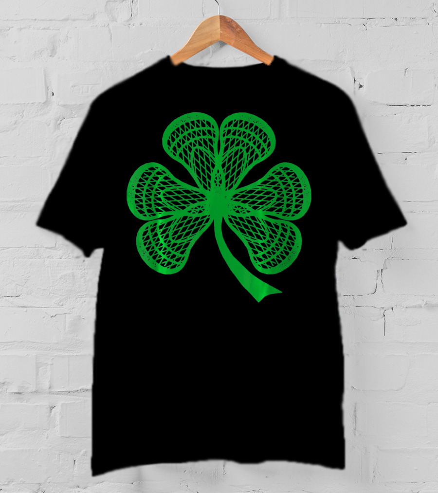 Shamrock Lacrosse Lucky Green Clover T-Shirt