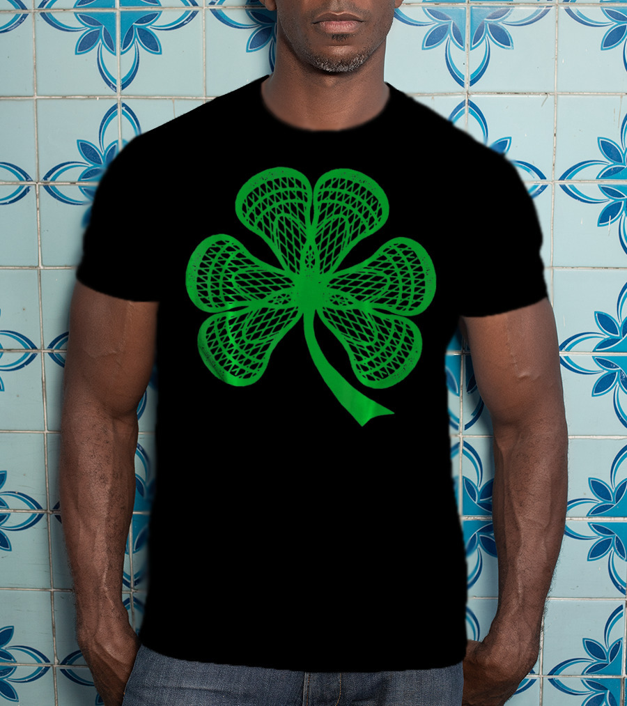 Shamrock Lacrosse Lucky Green Clover T-Shirt