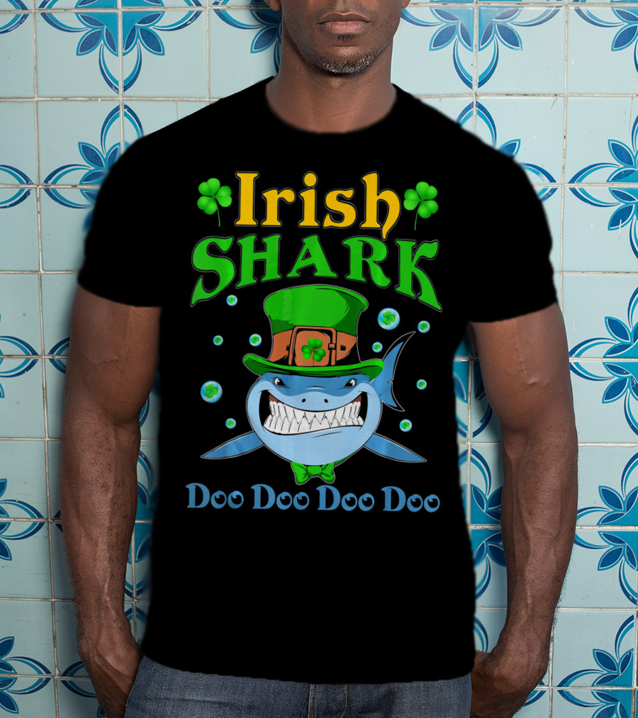 Irish Shark St Patricks Day Doo Doo Doo Doo T-Shirt