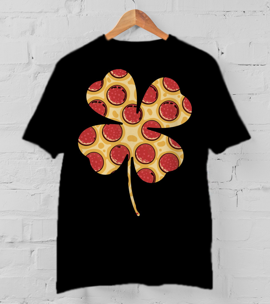 Shamrock Pizza Pepperoni Longsleeve St Patri T-Shirt
