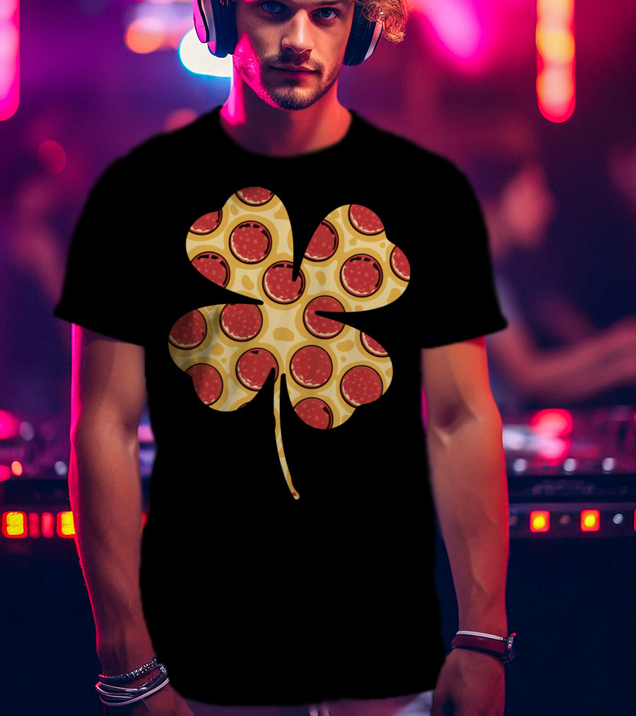 Shamrock Pizza Pepperoni Longsleeve St Patri T-Shirt