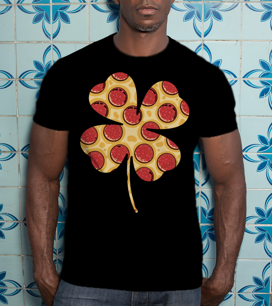 Shamrock Pizza Pepperoni Longsleeve St Patri T-Shirt