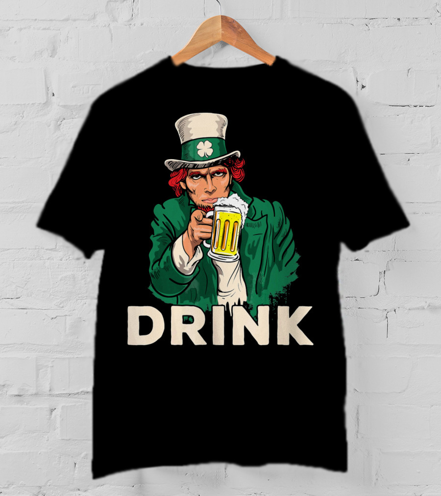 Drink Beer Funny Irish St. Patrick's Day T-Shirt