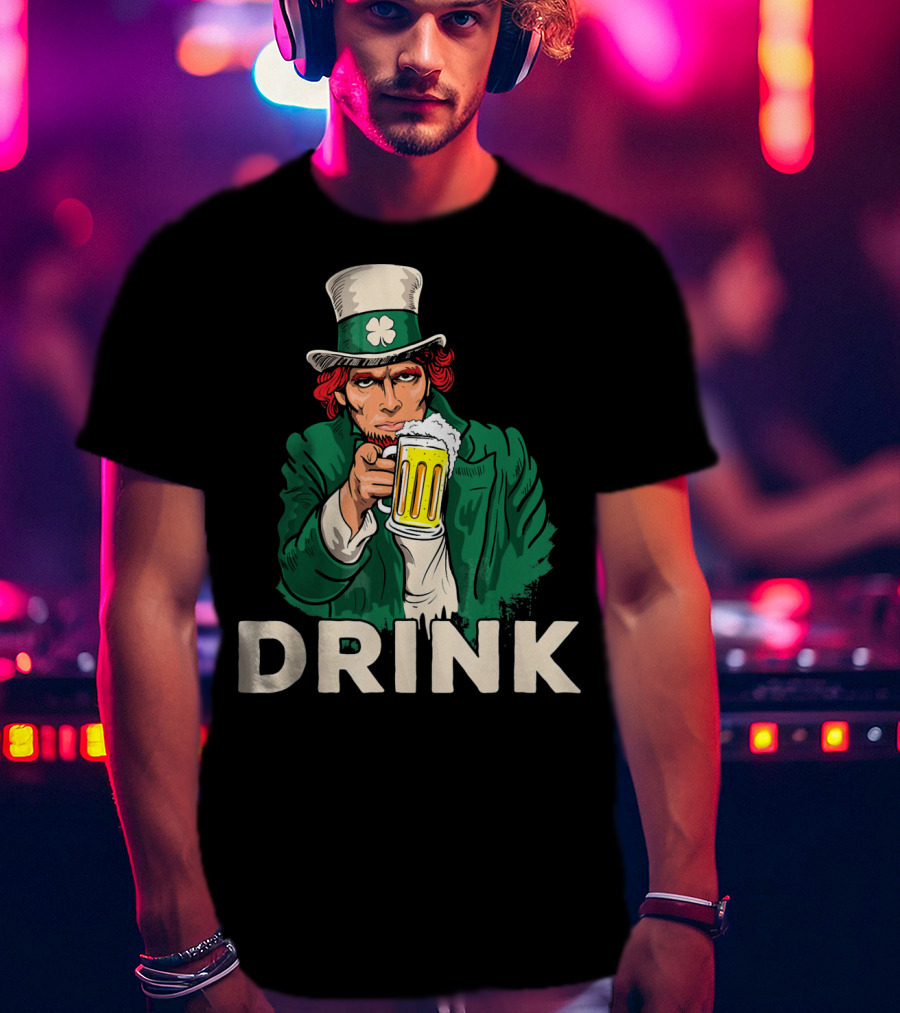 Drink Beer Funny Irish St. Patrick's Day T-Shirt
