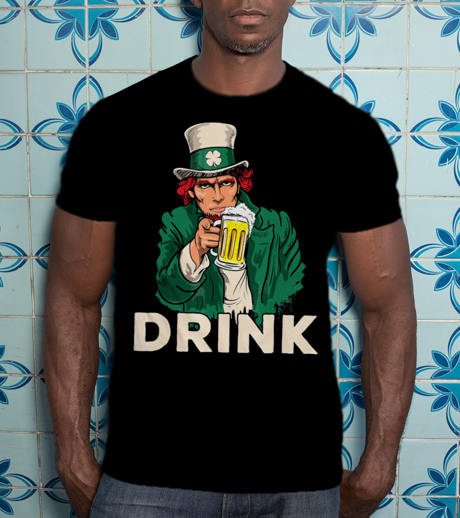 Drink Beer Funny Irish St. Patrick's Day T-Shirt