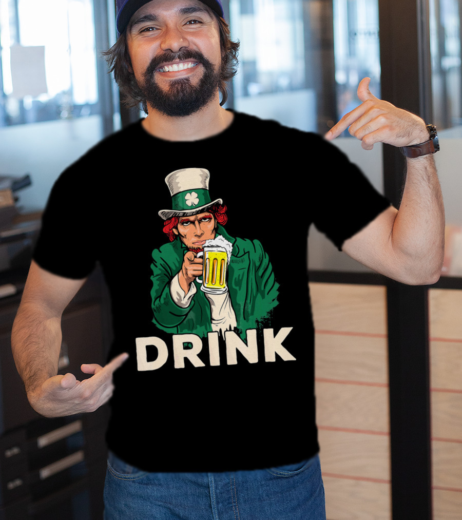 Drink Beer Funny Irish St. Patrick's Day T-Shirt