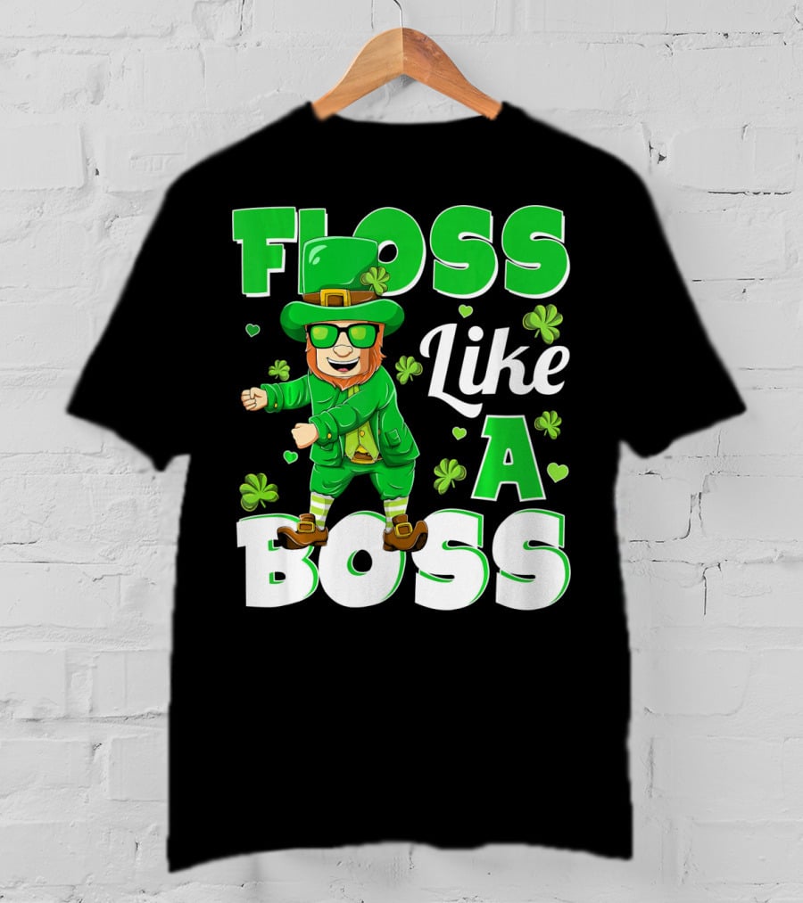 Floss Like A Boss St Patricks Day Leprechaun Dance T-Shirt