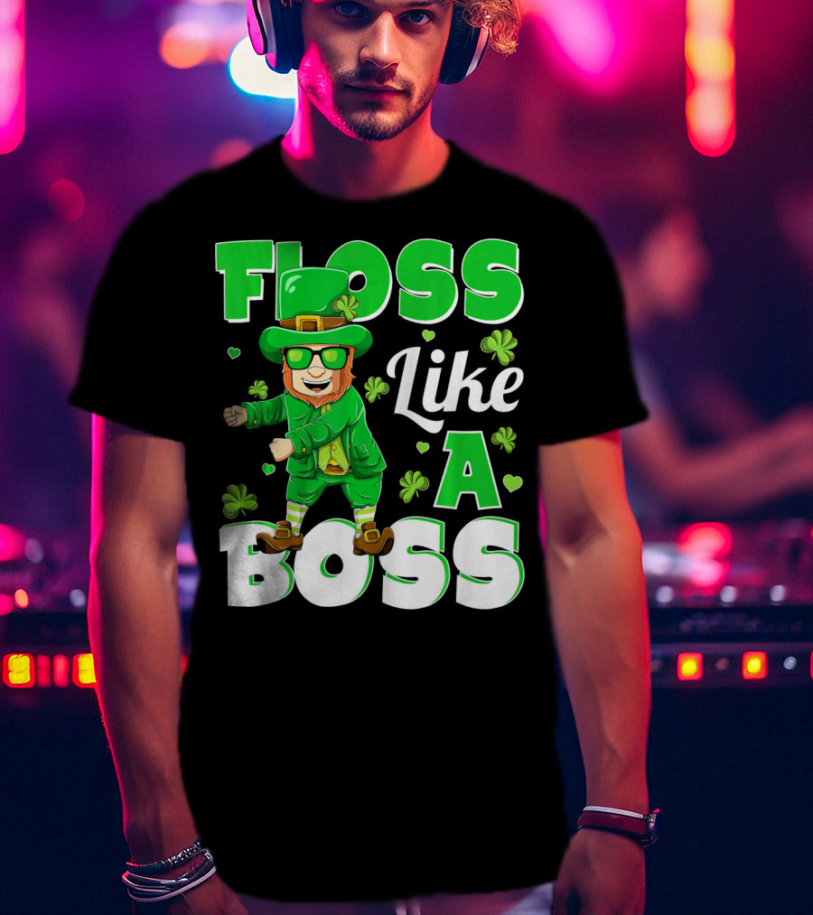 Floss Like A Boss St Patricks Day Leprechaun Dance T-Shirt