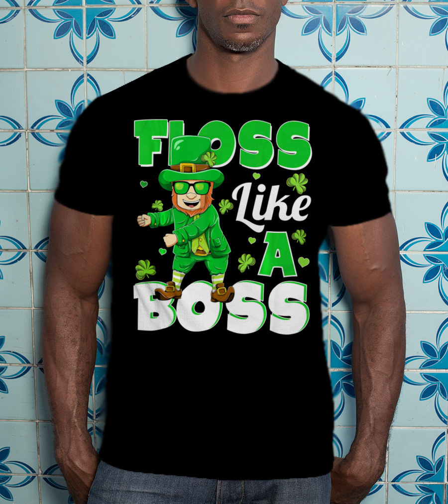 Floss Like A Boss St Patricks Day Leprechaun Dance T-Shirt