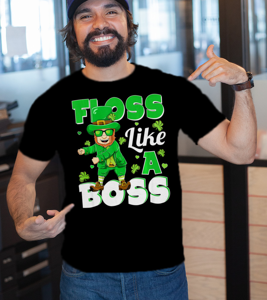 Floss Like A Boss St Patricks Day Leprechaun Dance T-Shirt