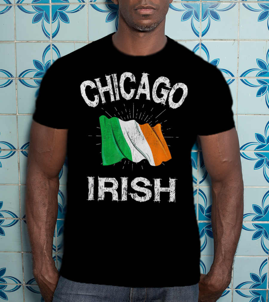 Chicago Irish Flag Retro St. Patrick's Day T-Shirt