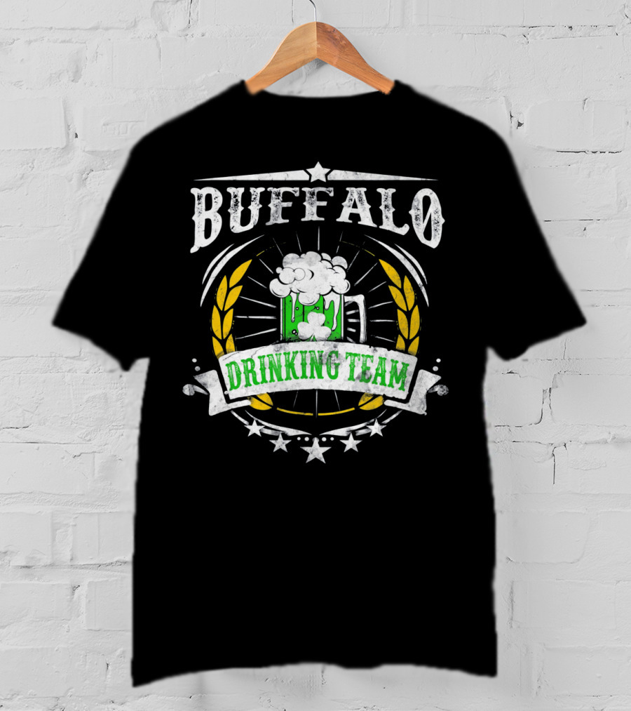 Buffalo Irish Drinking Team St Pat Beer Mug And Shamrock T-Shirt