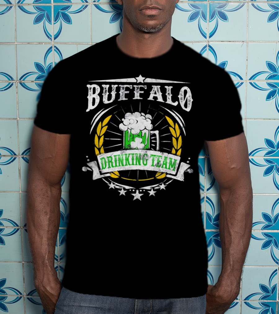 Buffalo Irish Drinking Team St Pat Beer Mug And Shamrock T-Shirt