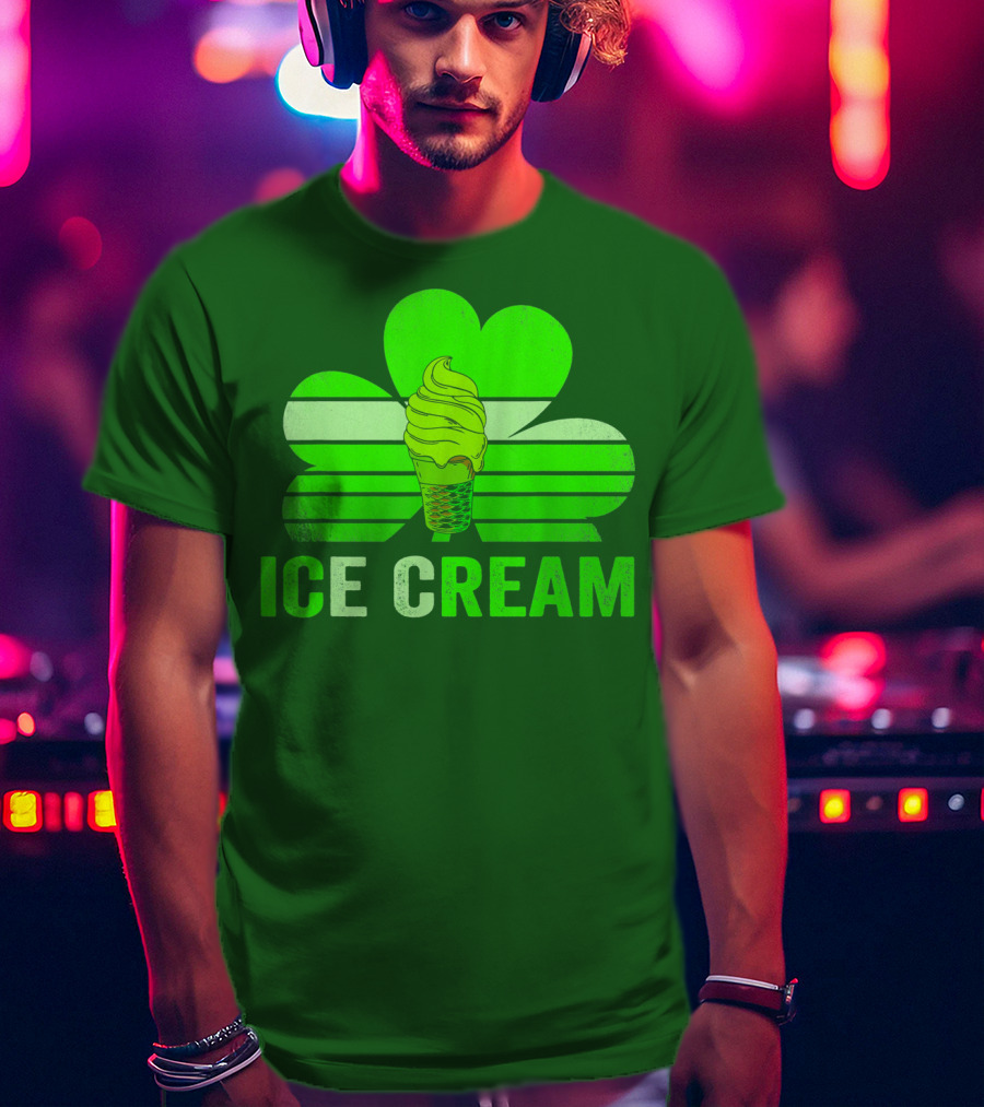 St. Patrick's Shamrock Ice Cream Sweet Treat T-Shirt