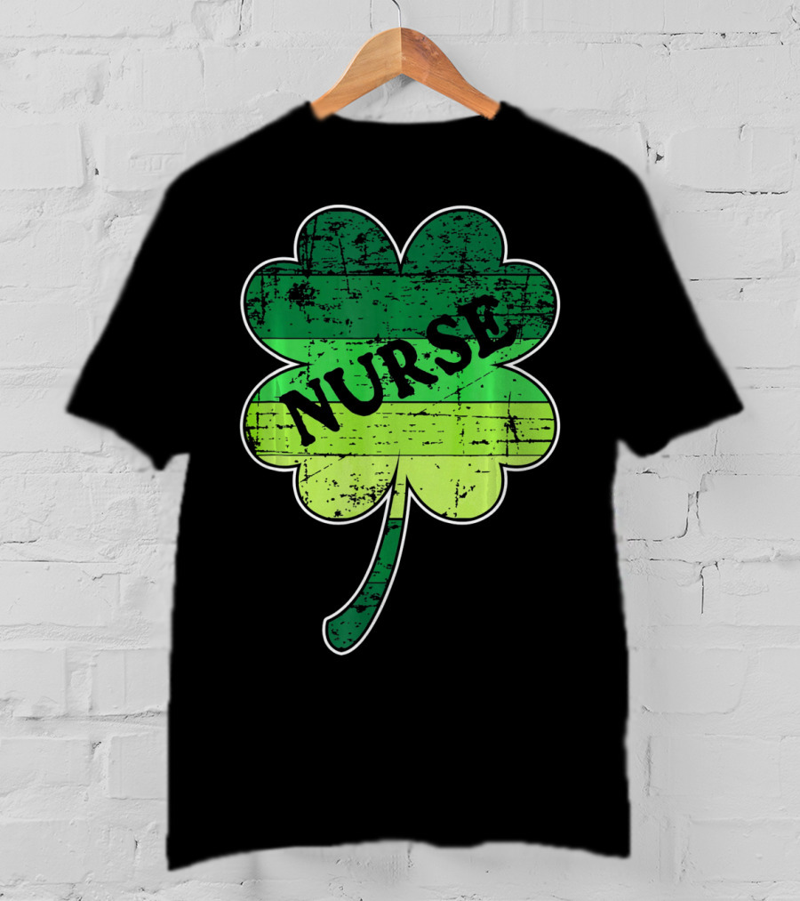 Nurse Shamrock Irish RN ER Nurse Nursing T-Shirt