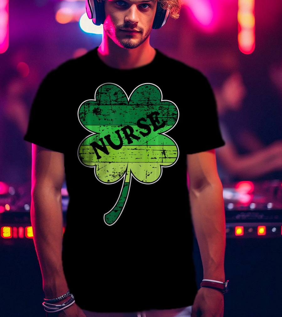 Nurse Shamrock Irish RN ER Nurse Nursing T-Shirt