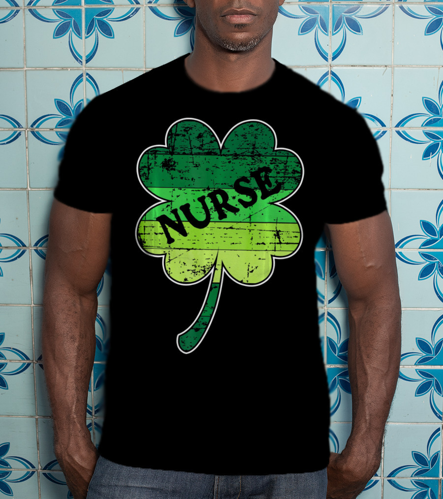 Nurse Shamrock Irish RN ER Nurse Nursing T-Shirt