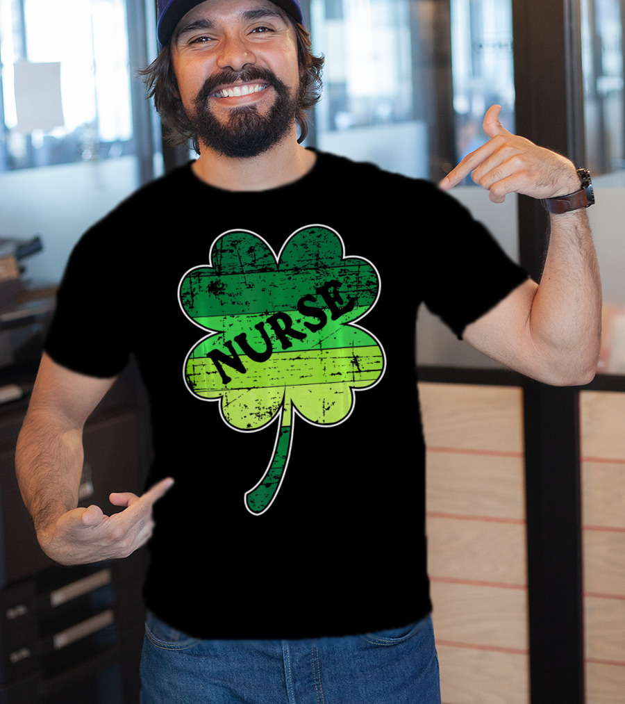 Nurse Shamrock Irish RN ER Nurse Nursing T-Shirt