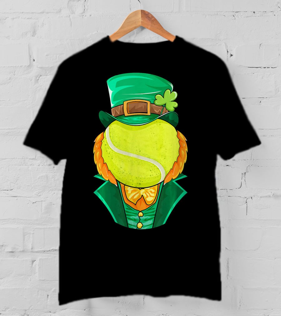 Leprechaun Tennis Ball Head St Patrick's Day Fun T-Shirt