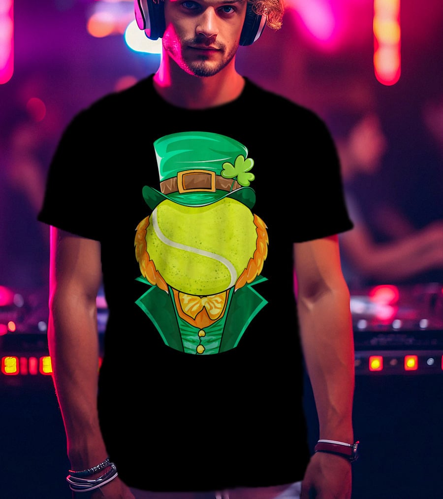 Leprechaun Tennis Ball Head St Patrick's Day Fun T-Shirt