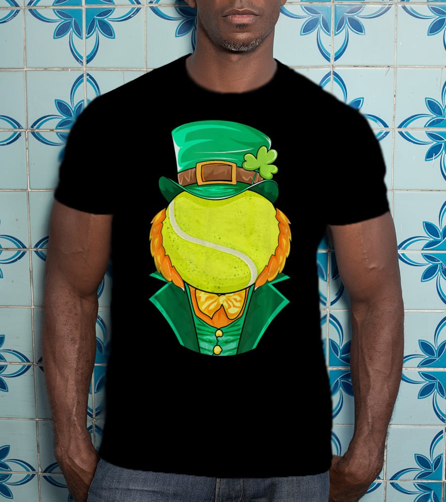 Leprechaun Tennis Ball Head St Patrick's Day Fun T-Shirt