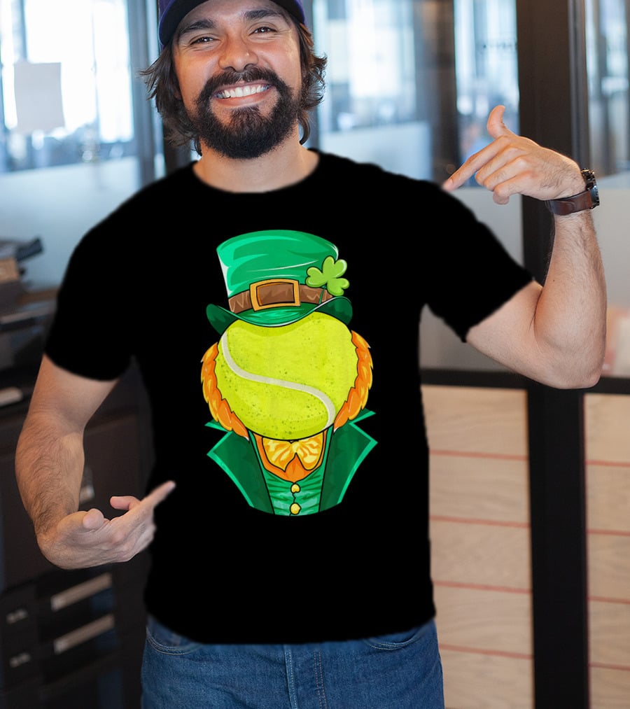 Leprechaun Tennis Ball Head St Patrick's Day Fun T-Shirt