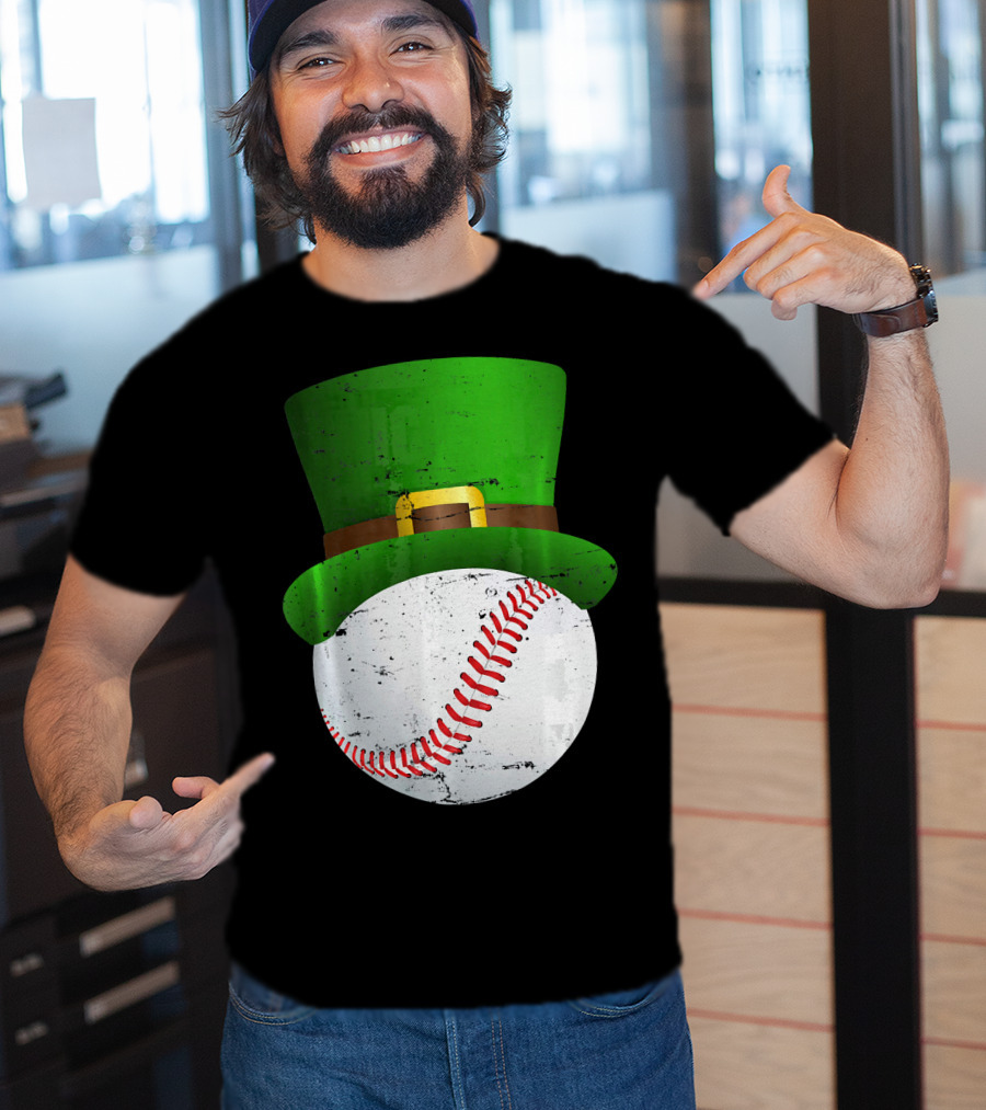 St Patricks Day Leprechaun Hat Baseball Fun T-Shirt