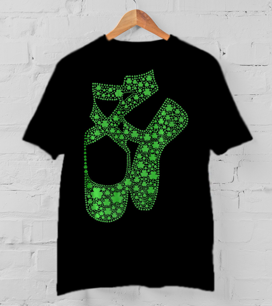 Shamrock Ballet Shoes St. Patricks Day Celebration T-Shirt