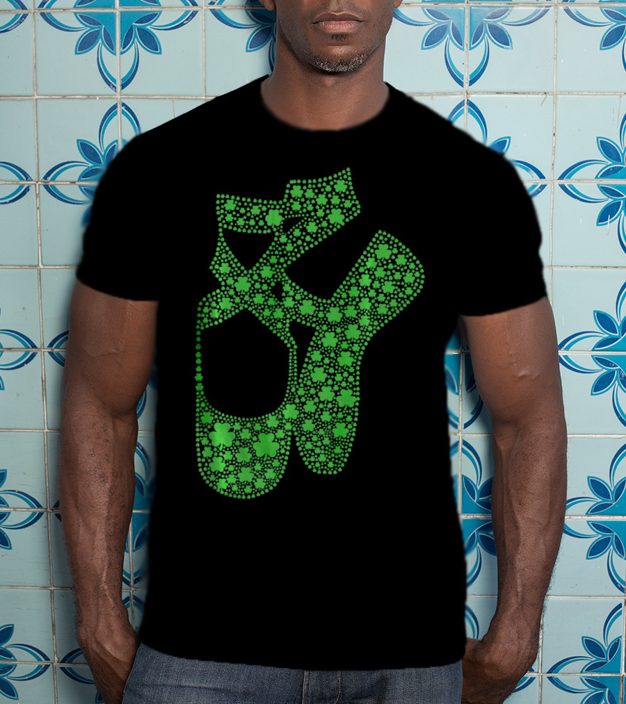 Shamrock Ballet Shoes St. Patricks Day Celebration T-Shirt