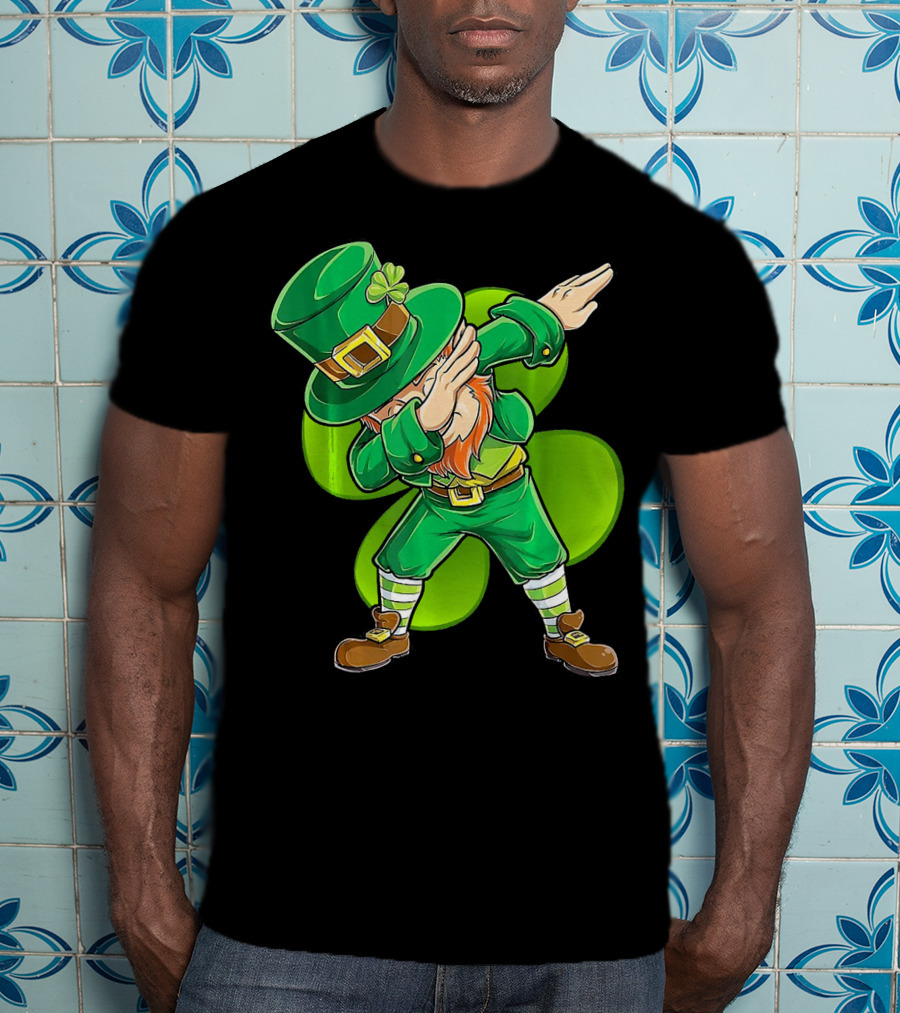 Dabbing Leprechaun Shamrock Dance St. Patrick's Day T-Shirt