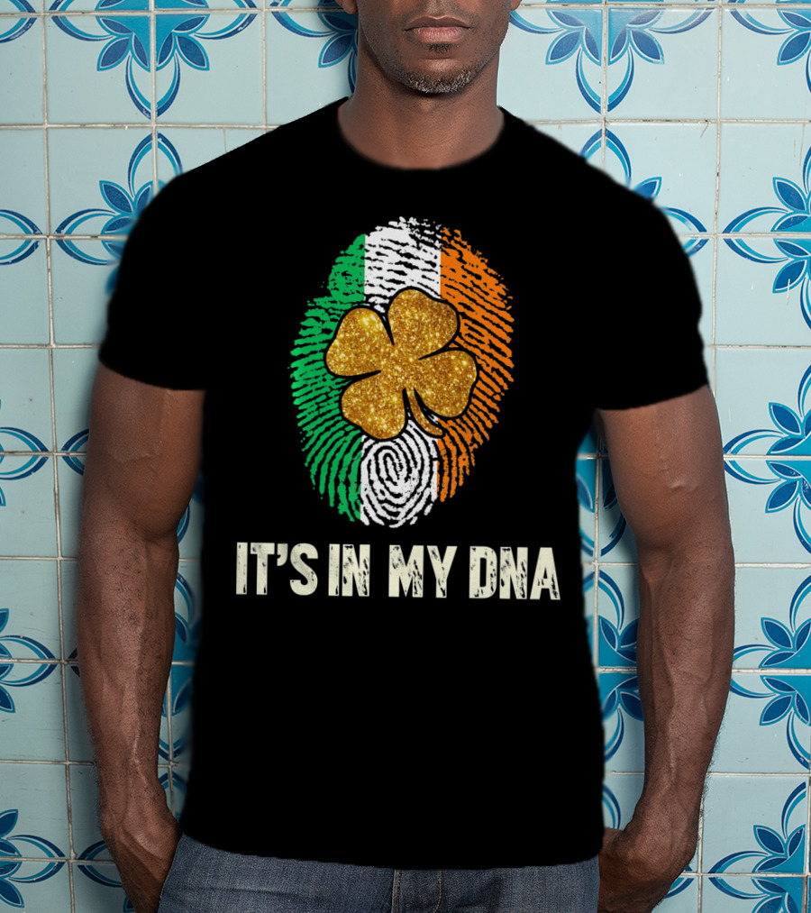 It's In My Irish DNA Fingerprint Shamrock St Patrick's Day T-Shirt