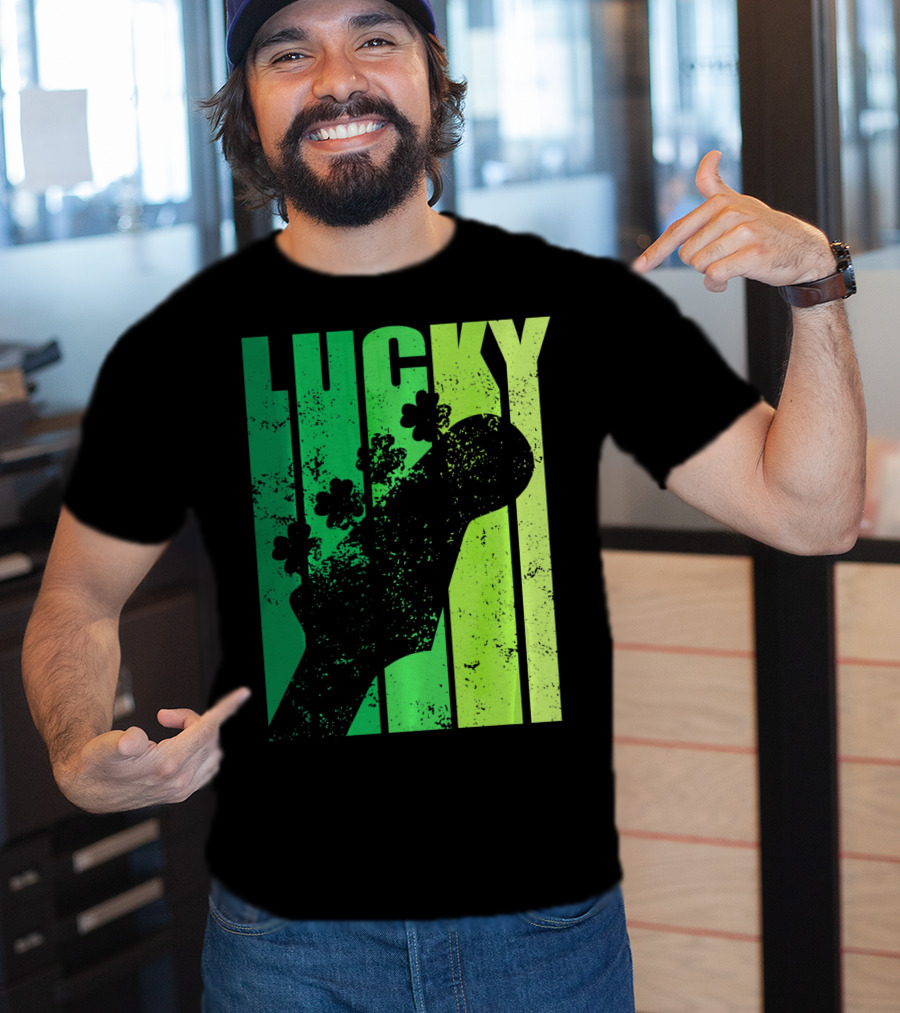 Lucky Irish Shamrock Guitar T-Shirt