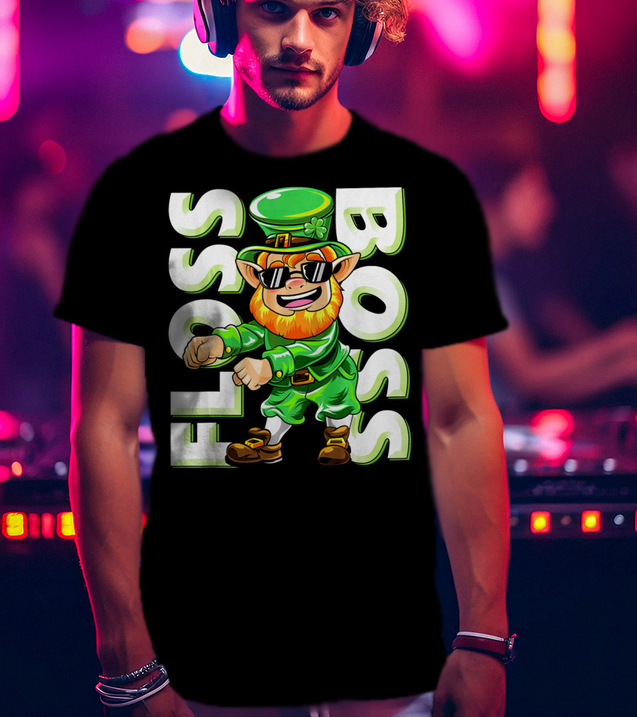 Floss Boss Leprechaun Dance St. Patrick's Day T-Shirt