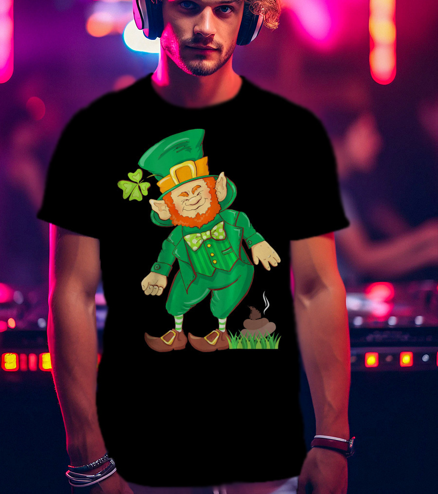 St Paddy Pooping Leprechaun Funny Saint Patrick's Day Humor T-Shirt