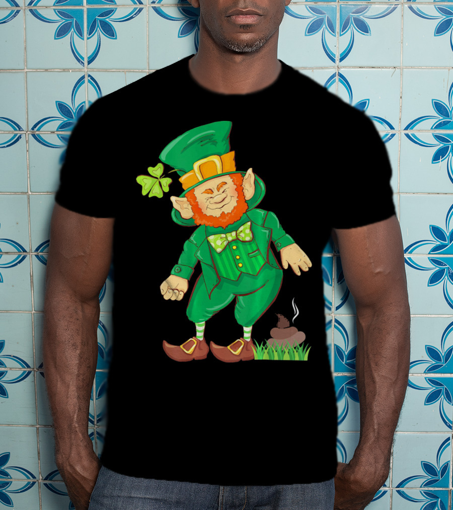 St Paddy Pooping Leprechaun Funny Saint Patrick's Day Humor T-Shirt