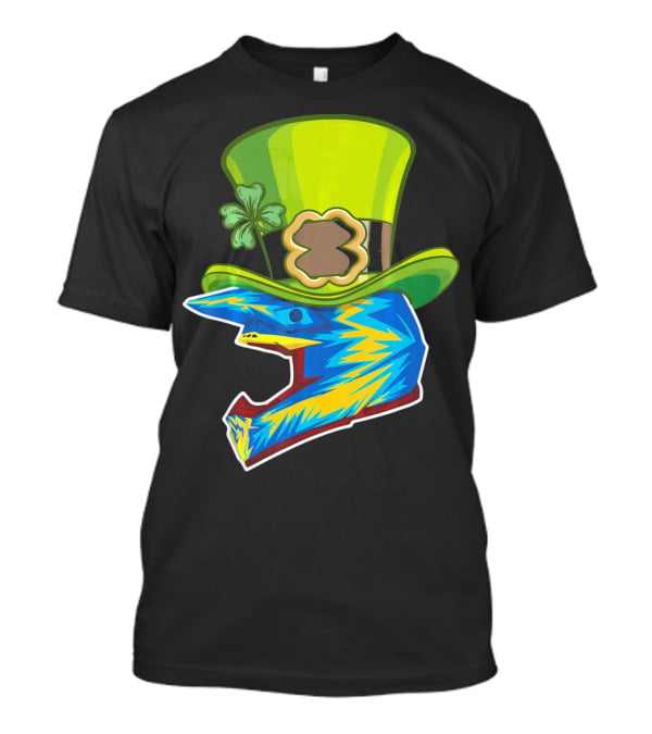 Motocross Leprechaun Shamrock Helmet T-Shirt