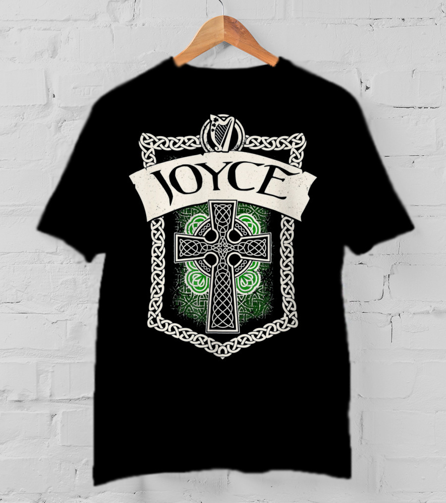 JOYCE Irish Name Celtic Knotwork And Cross T-Shirt