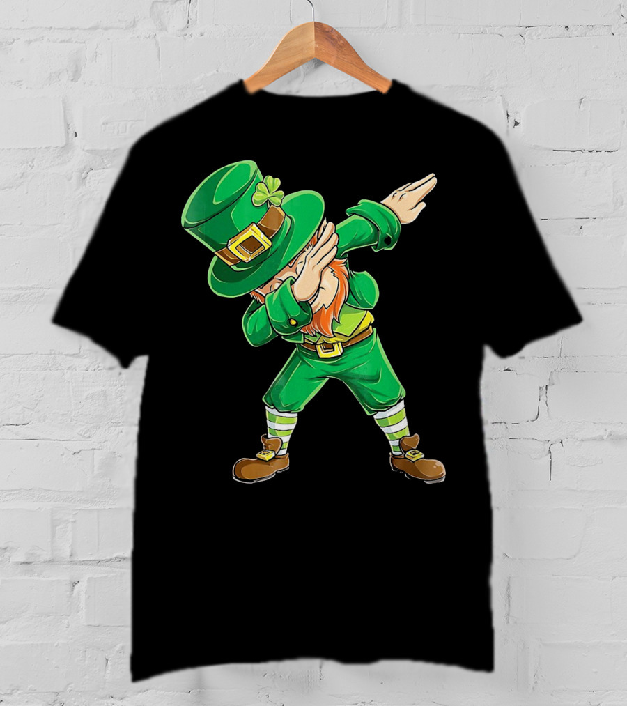 Dabbing Leprechaun Dab Dance St Patricks Day Irish Green Hat T-Shirt