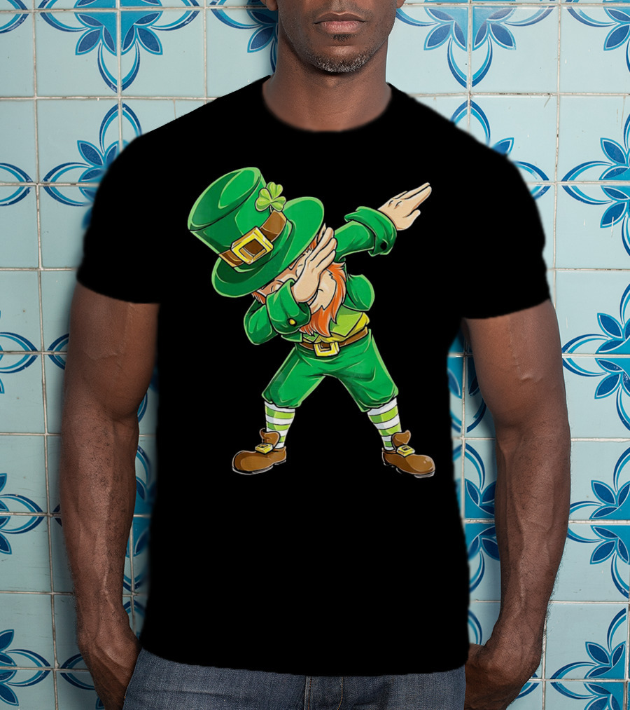 Dabbing Leprechaun Dab Dance St Patricks Day Irish Green Hat T-Shirt