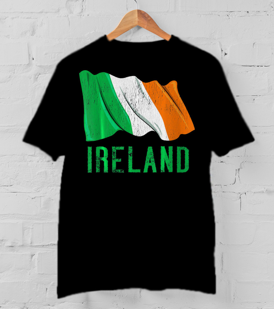 Vintage Ireland Flag Irish Retro St. Pat Ireland T-Shirt