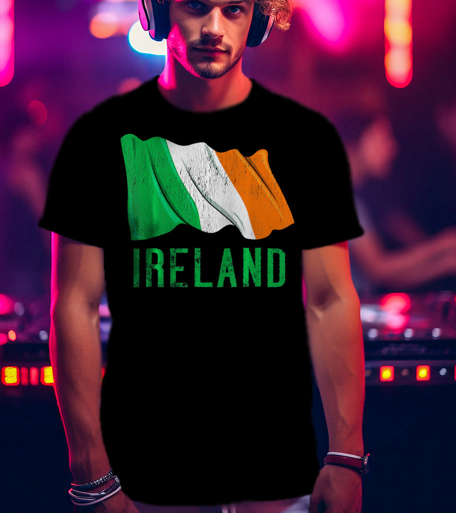 Vintage Ireland Flag Irish Retro St. Pat Ireland T-Shirt