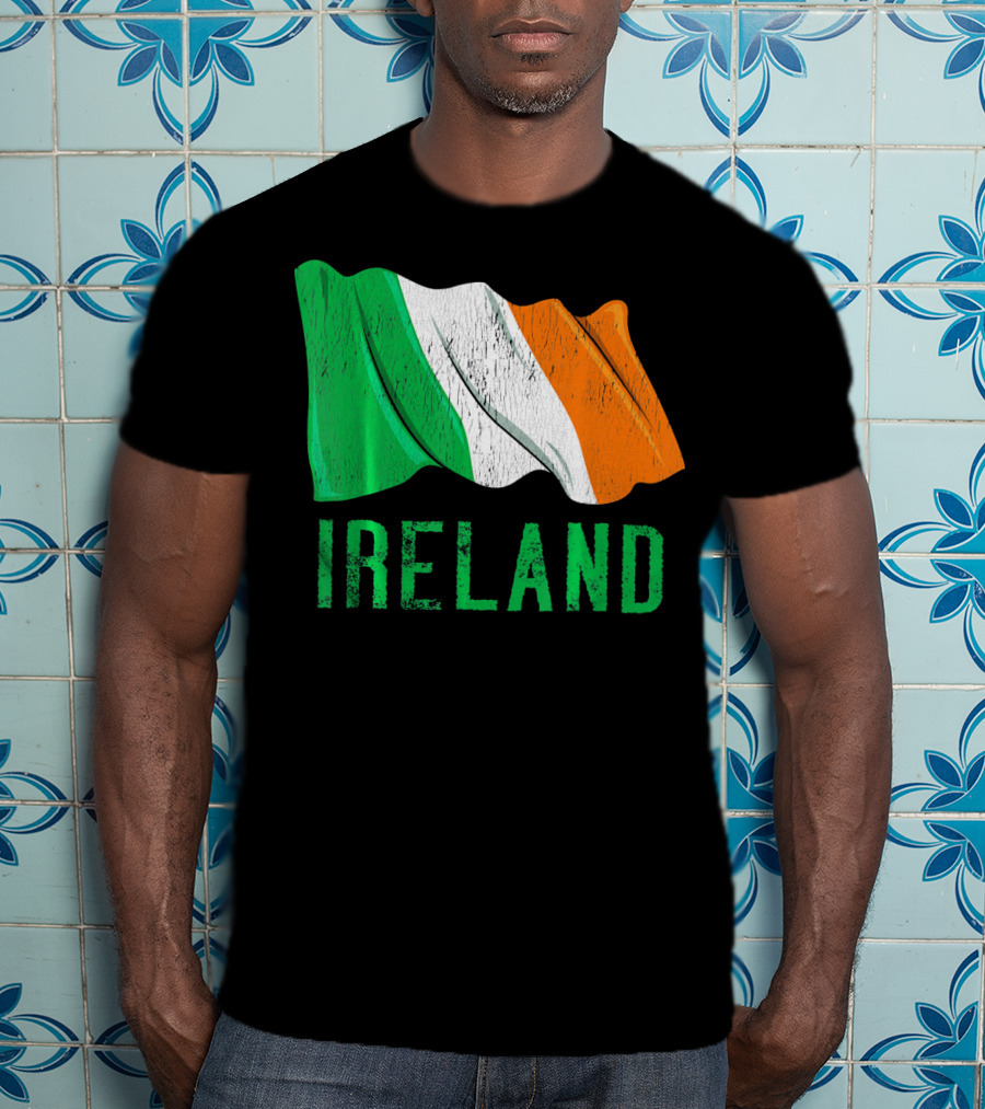Vintage Ireland Flag Irish Retro St. Pat Ireland T-Shirt