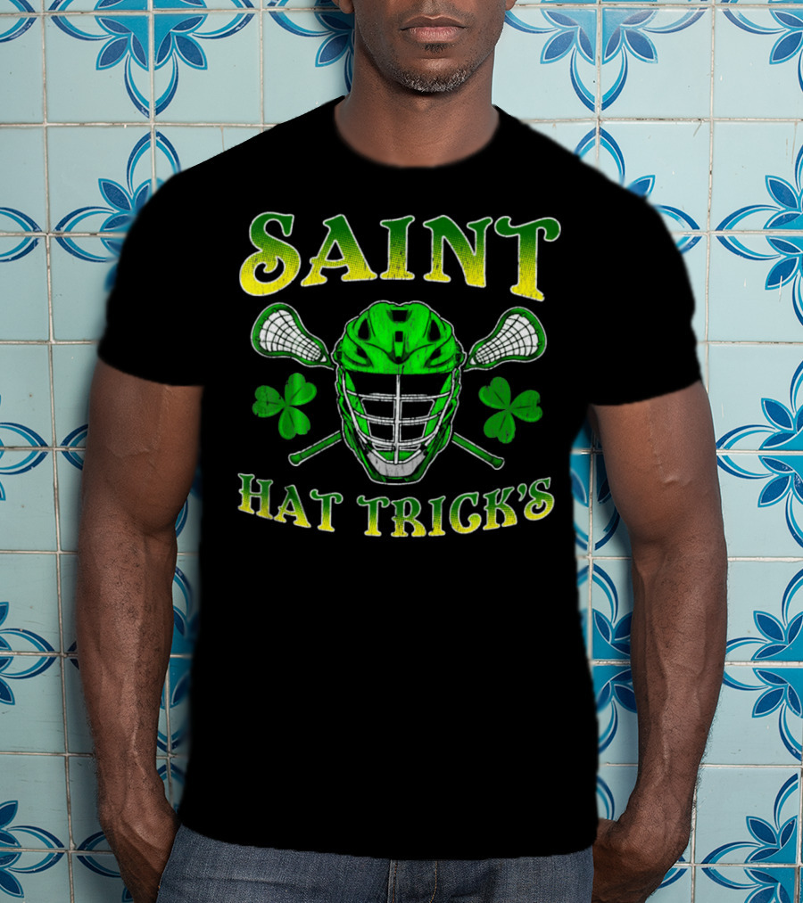Saint Hat Trick's Funny Lacrosse Irish St Patricks T-Shirt