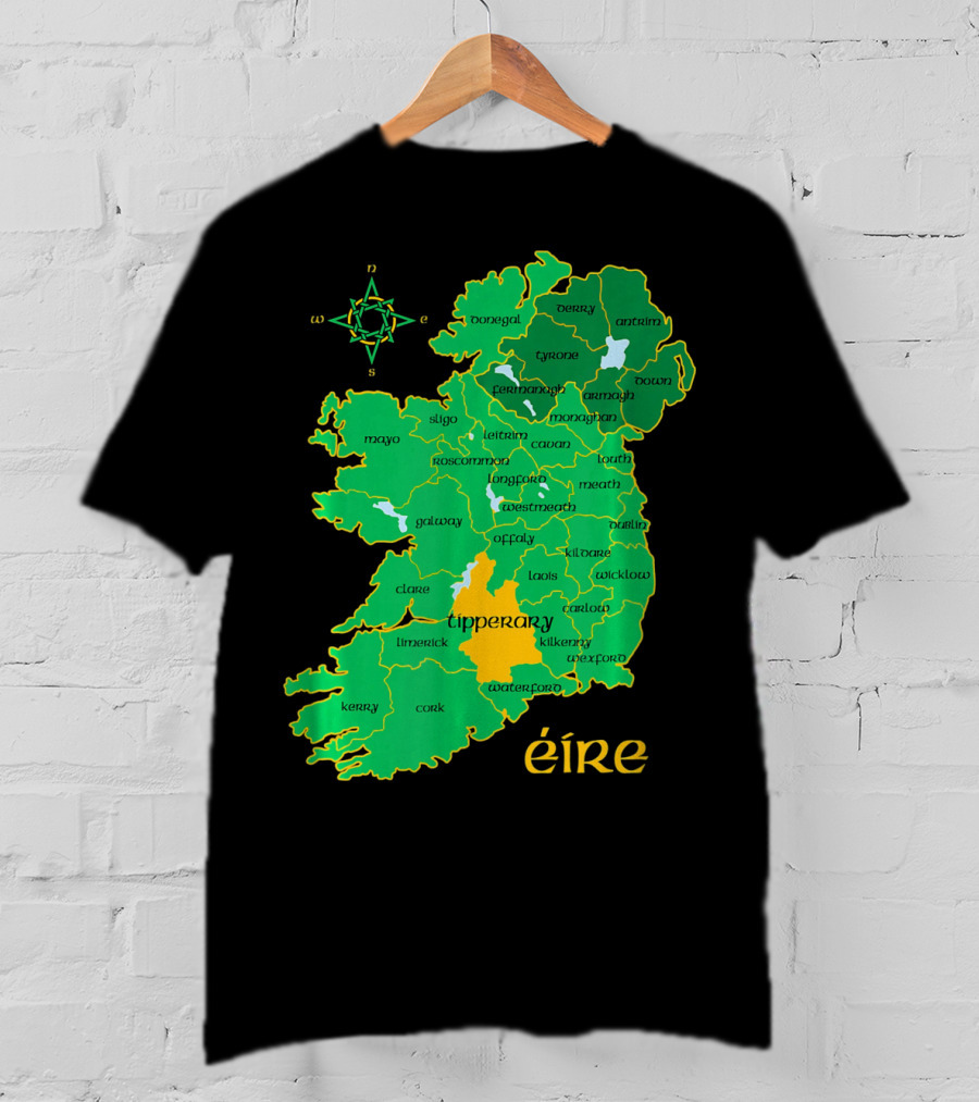 Tipperary Ireland Irish County Map Éire T-Shirt