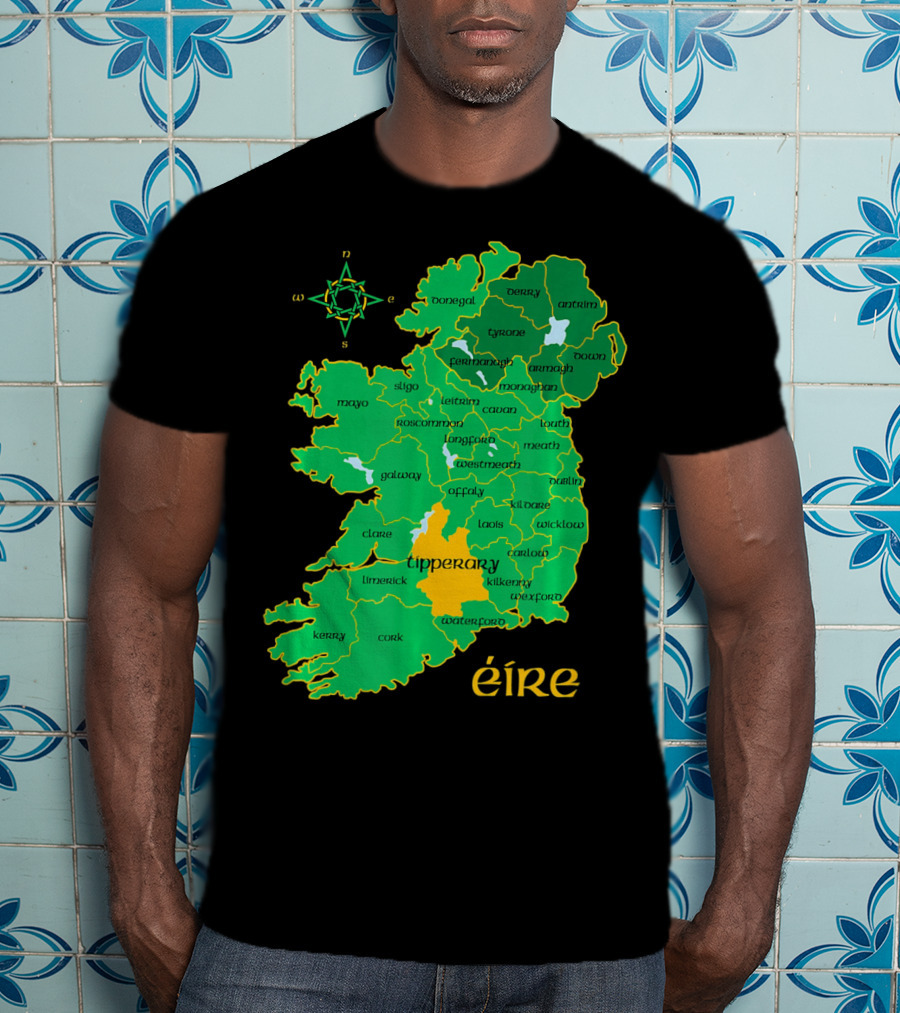Tipperary Ireland Irish County Map Éire T-Shirt