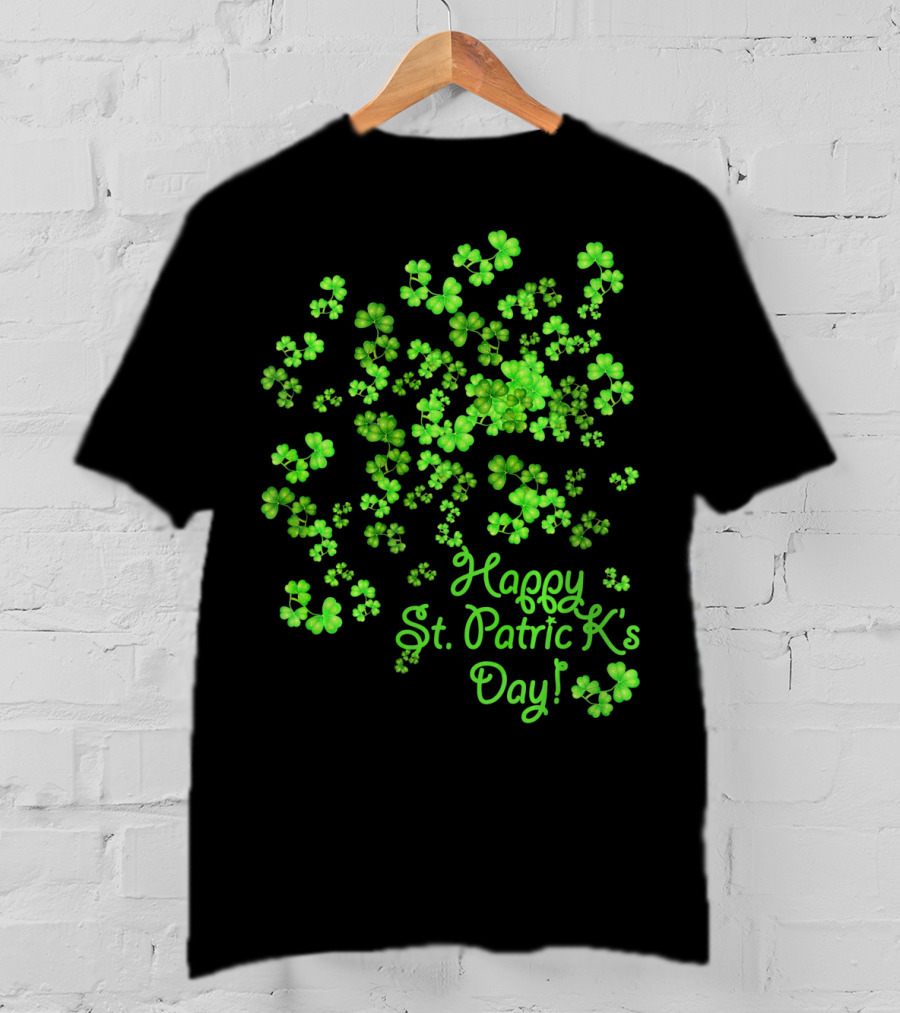Happy St. Patrick's Day Lucky Shamrocks T-Shirt